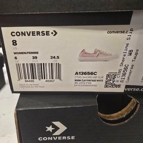 CONVERSE Women's Chuck Taylor All Star Shoreline Slip-on Clay Stretchy Sz 8 NEW - Picture 11 of 12